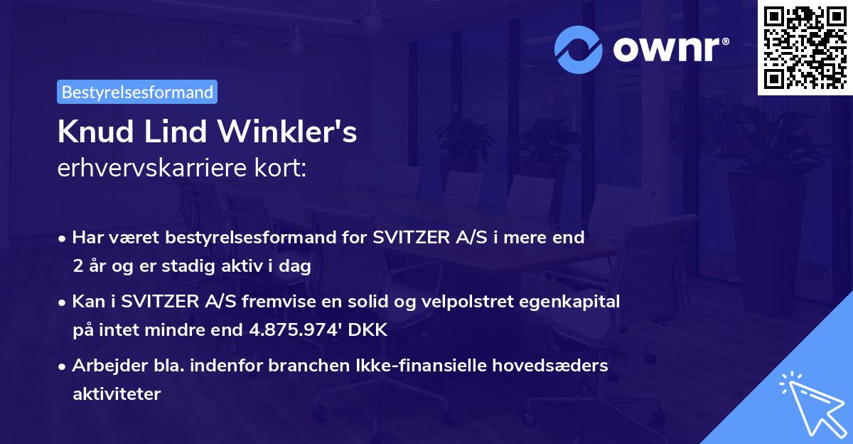 Knud Lind Winkler's erhvervskarriere kort