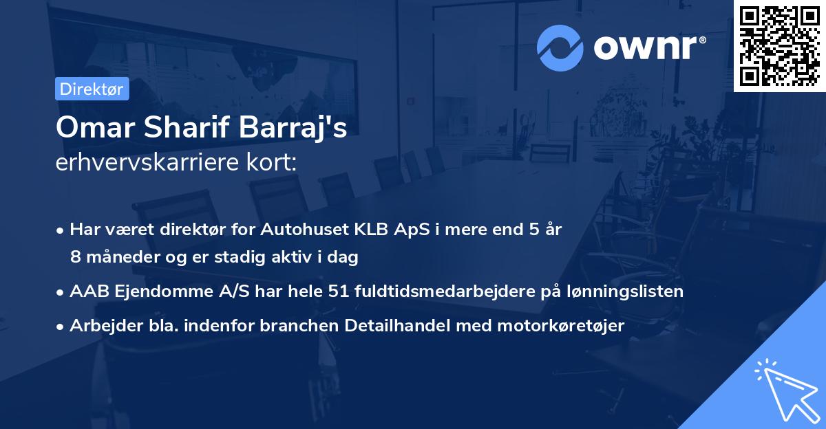 Omar Sharif Barraj's erhvervskarriere kort