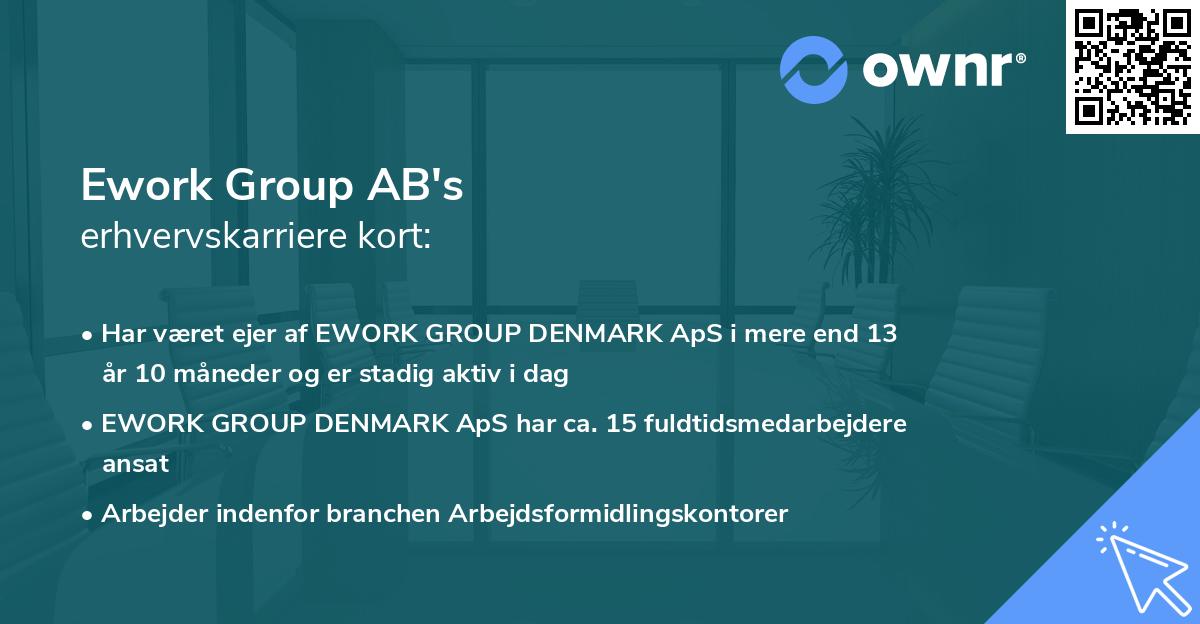 Ework Group AB's erhvervskarriere kort