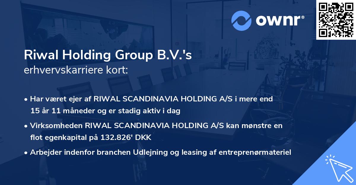 Riwal Holding Group B.V.'s erhvervskarriere kort