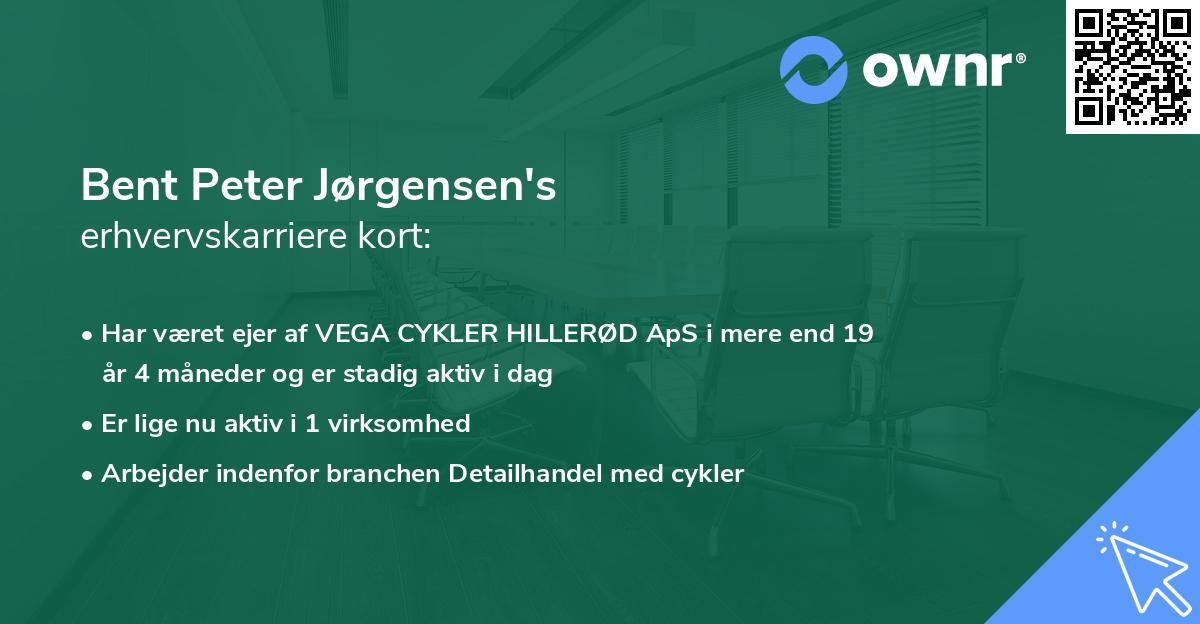 Bent Peter Jørgensen's erhvervskarriere kort