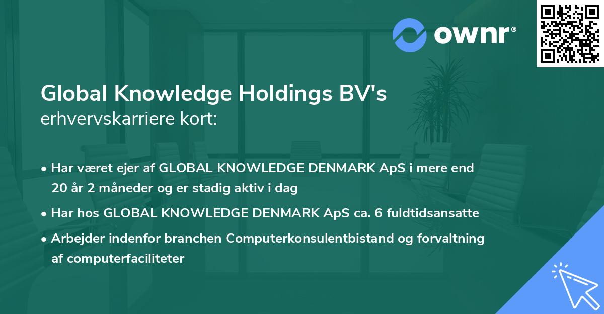 Global Knowledge Holdings BV's erhvervskarriere kort