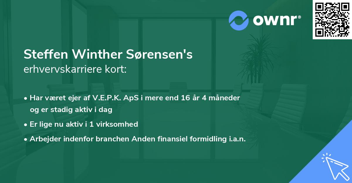 Steffen Winther Sørensen's erhvervskarriere kort