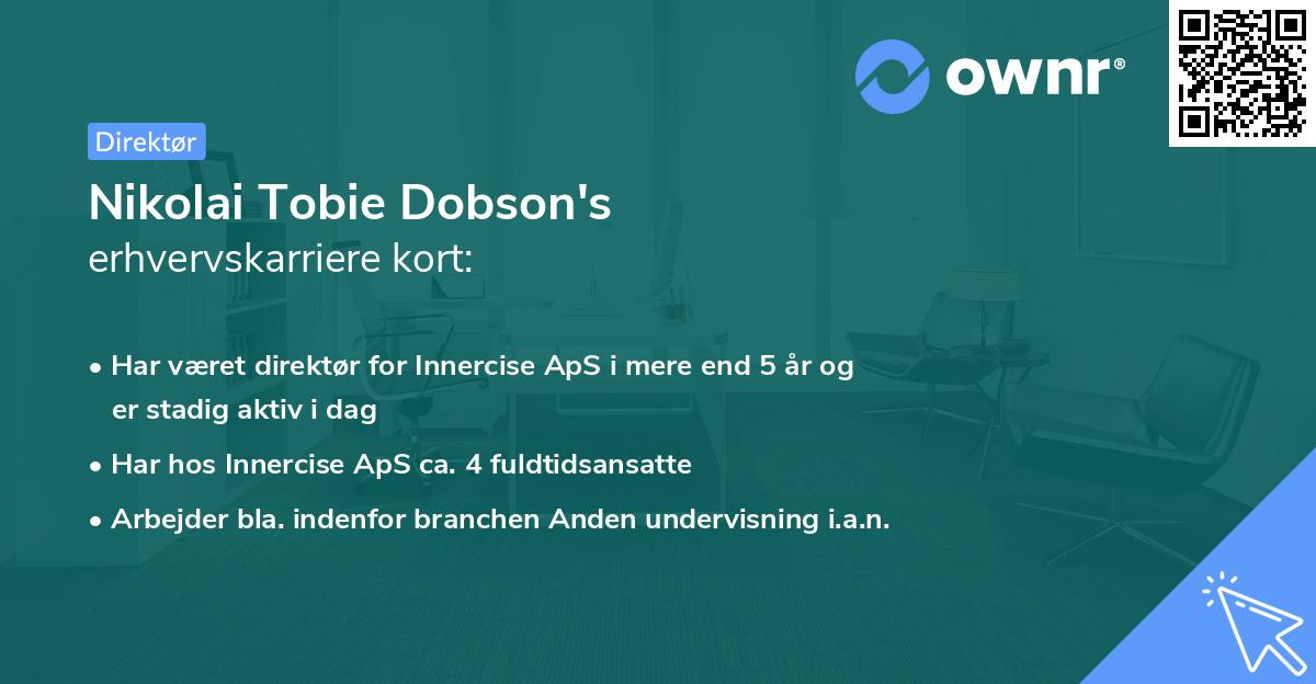 Nikolai Tobie Dobson's erhvervskarriere kort