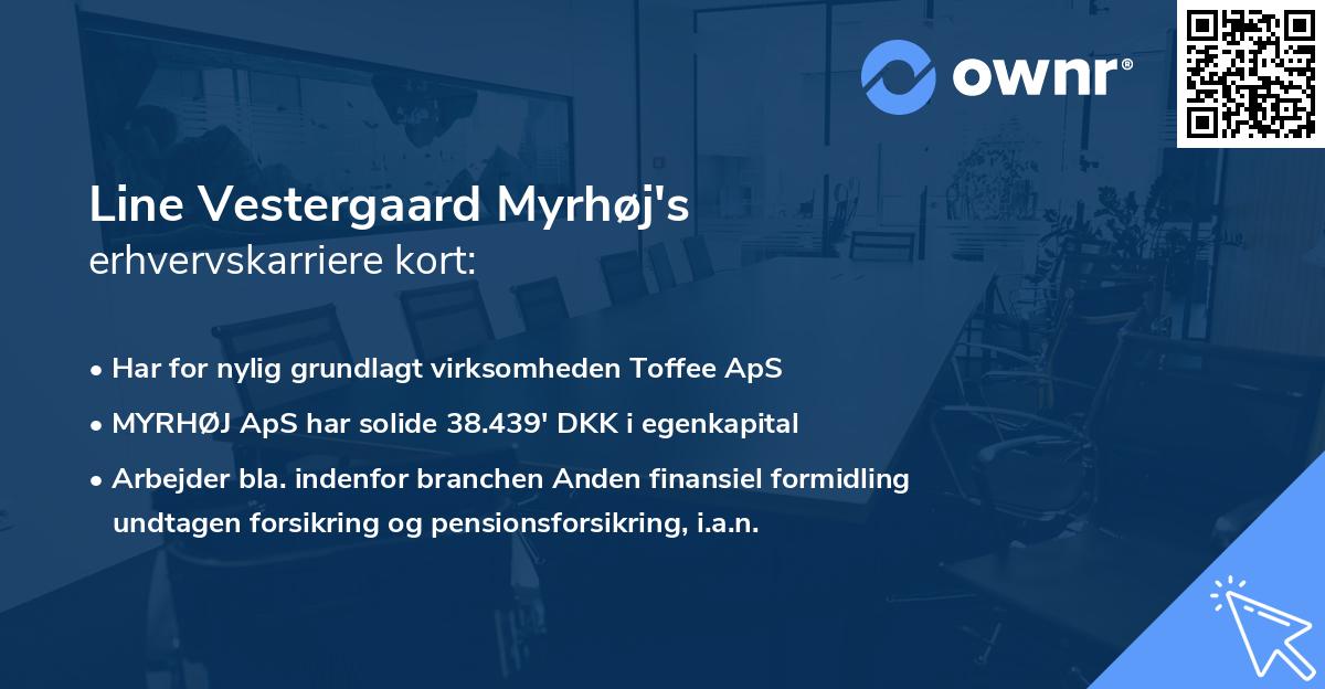 Line Vestergaard Myrhøj's erhvervskarriere kort