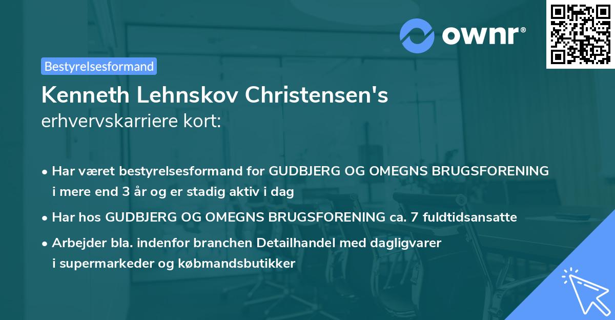 Kenneth Lehnskov Christensen's erhvervskarriere kort