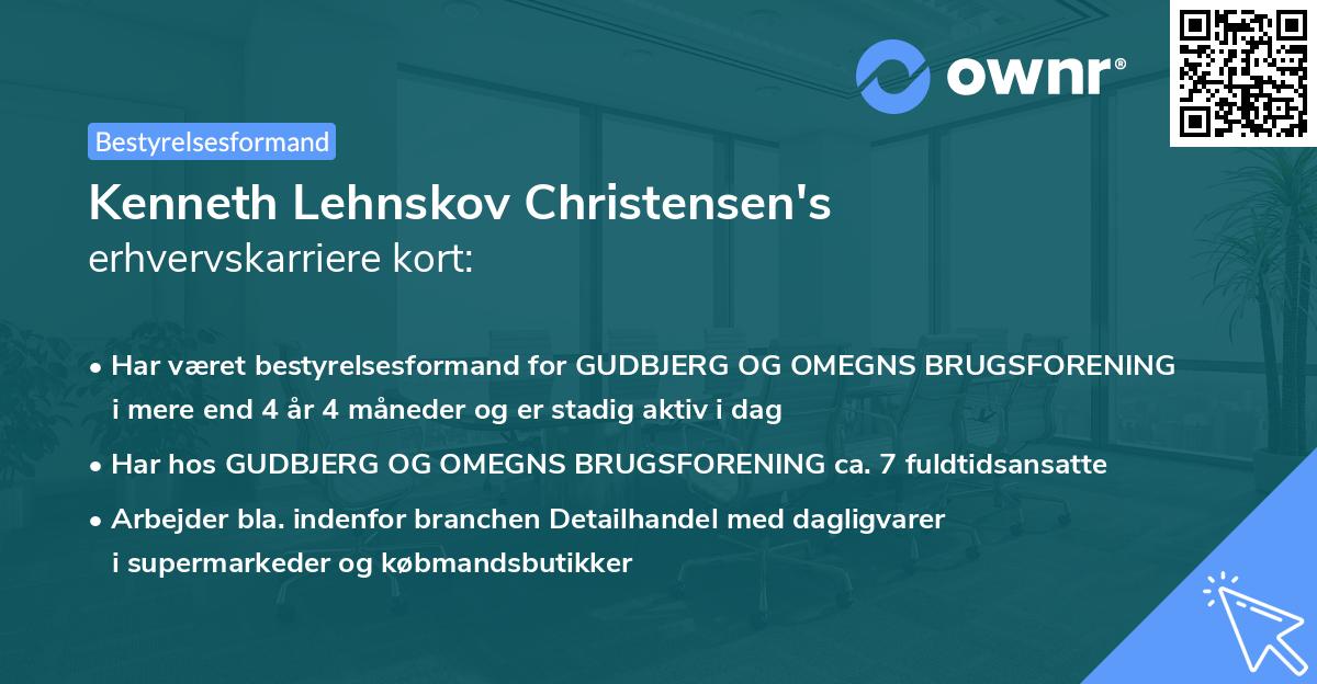 Kenneth Lehnskov Christensen's erhvervskarriere kort