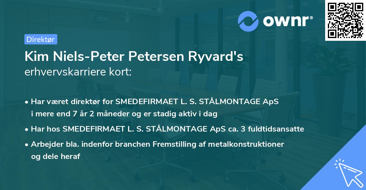 Kim Niels-Peter Petersen Ryvard's erhvervskarriere kort