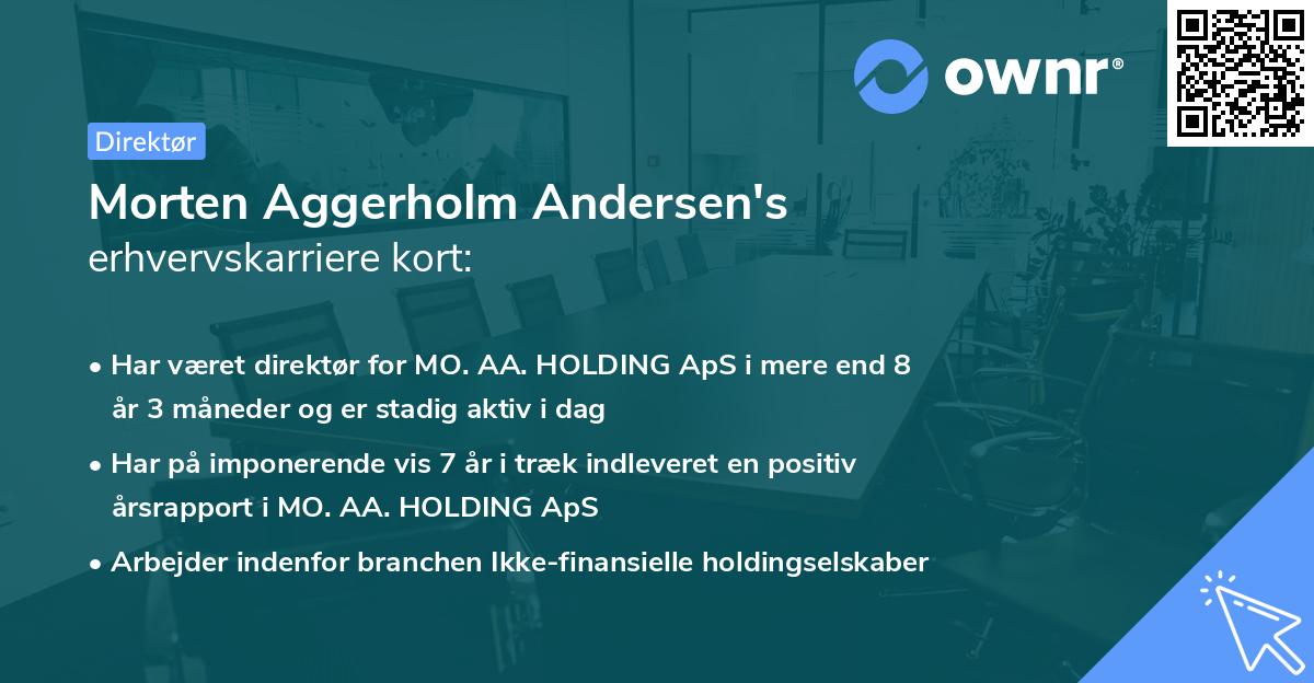 Morten Aggerholm Andersen's erhvervskarriere kort