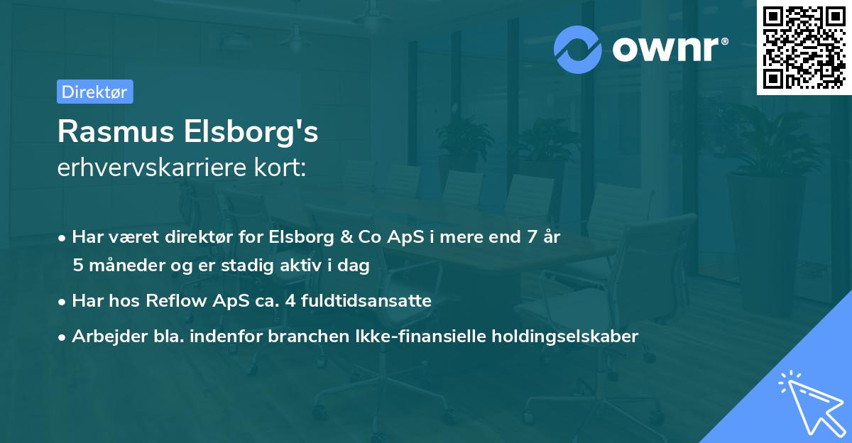 Rasmus Elsborg's erhvervskarriere kort