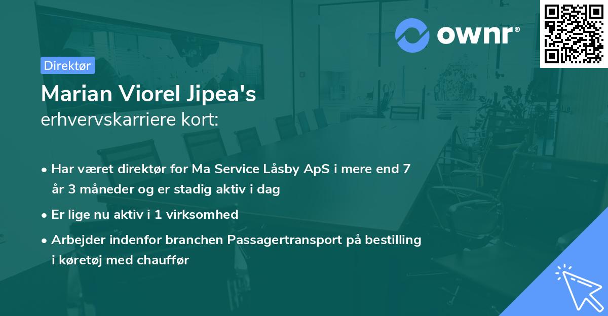 Marian Viorel Jipea's erhvervskarriere kort