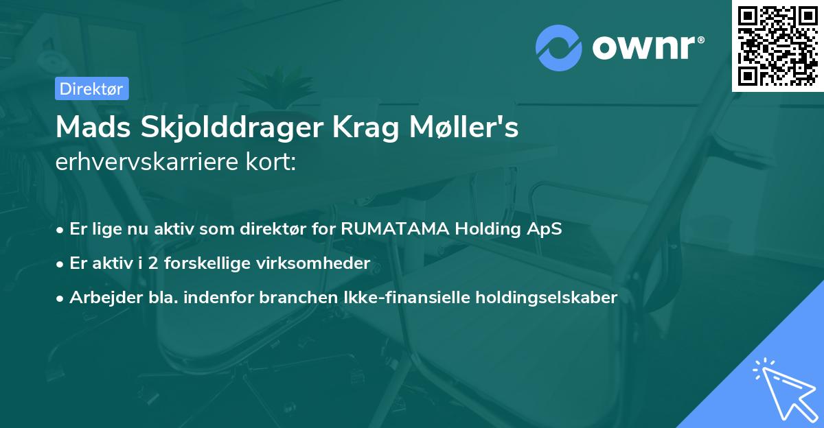 Mads Skjolddrager Krag Møller's erhvervskarriere kort