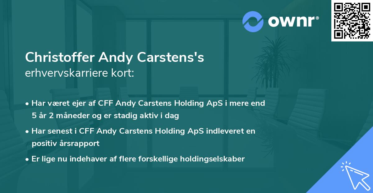 Christoffer Andy Carstens's erhvervskarriere kort