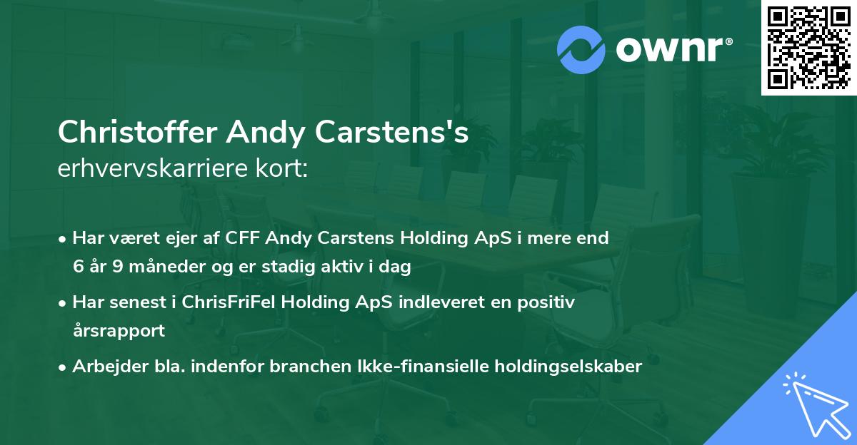 Christoffer Andy Carstens's erhvervskarriere kort