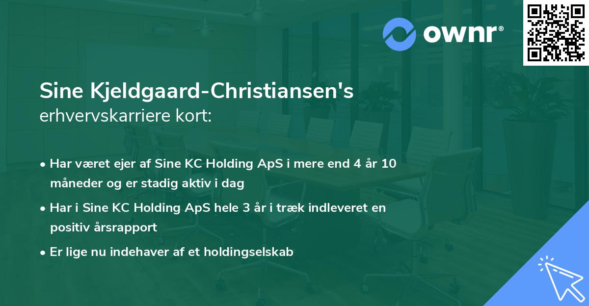 Sine Kjeldgaard-Christiansen's erhvervskarriere kort