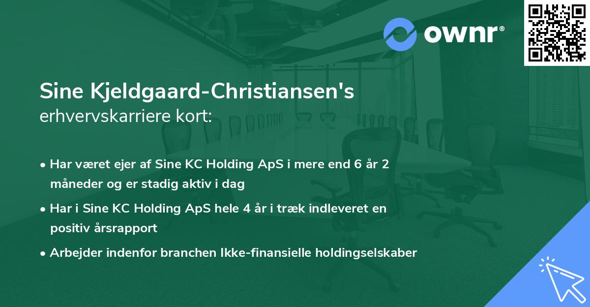 Sine Kjeldgaard-Christiansen's erhvervskarriere kort