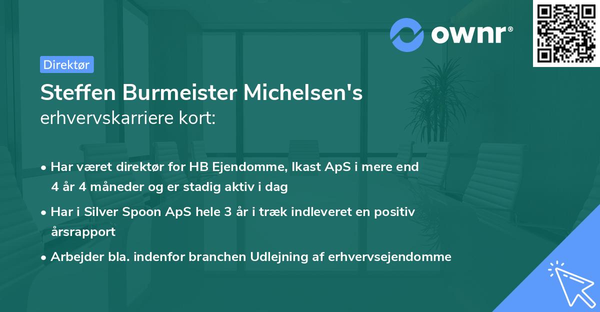 Steffen Burmeister Michelsen's erhvervskarriere kort