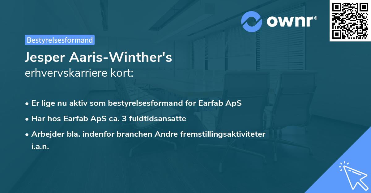 Jesper Aaris-Winther's erhvervskarriere kort