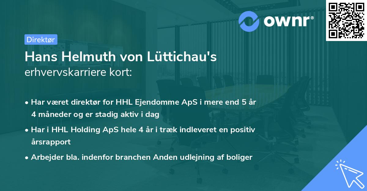 Hans Helmuth von Lüttichau's erhvervskarriere kort