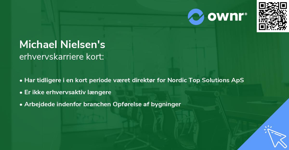Michael Nielsen's erhvervskarriere kort