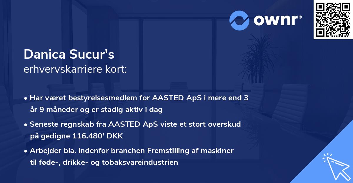 Danica Sucur's erhvervskarriere kort