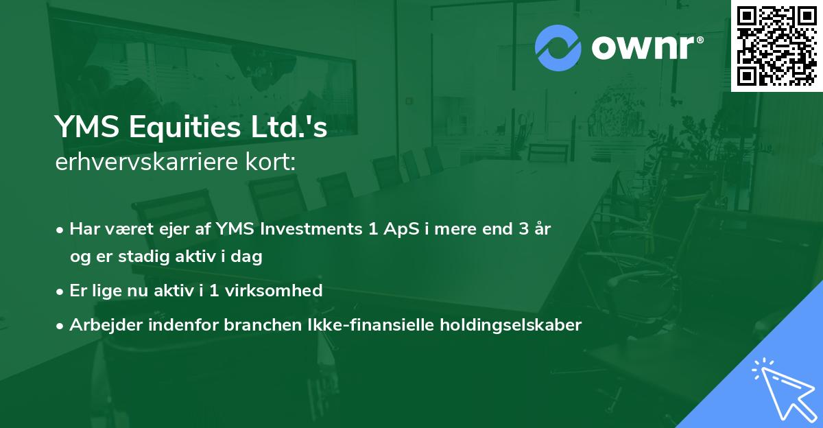 YMS Equities Ltd.'s erhvervskarriere kort