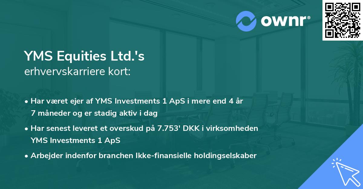 YMS Equities Ltd.'s erhvervskarriere kort