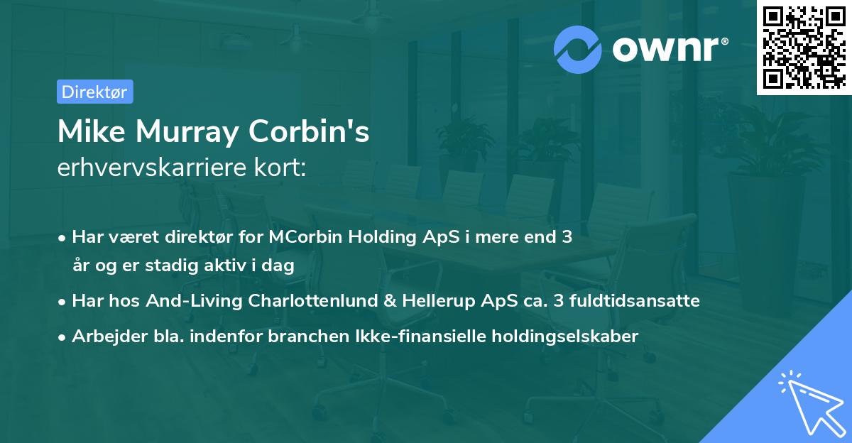 Mike Murray Corbin's erhvervskarriere kort