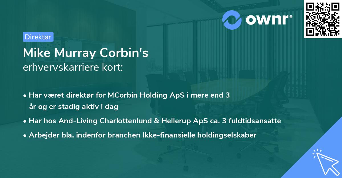 Mike Murray Corbin's erhvervskarriere kort
