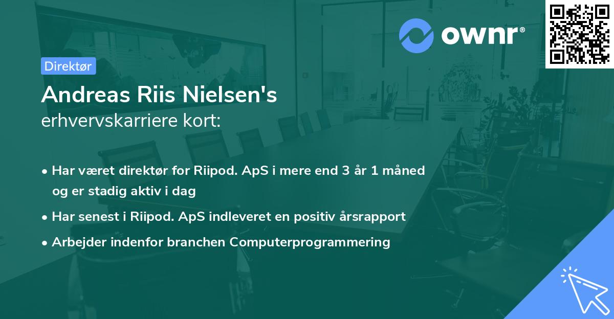 Andreas Riis Nielsen's erhvervskarriere kort