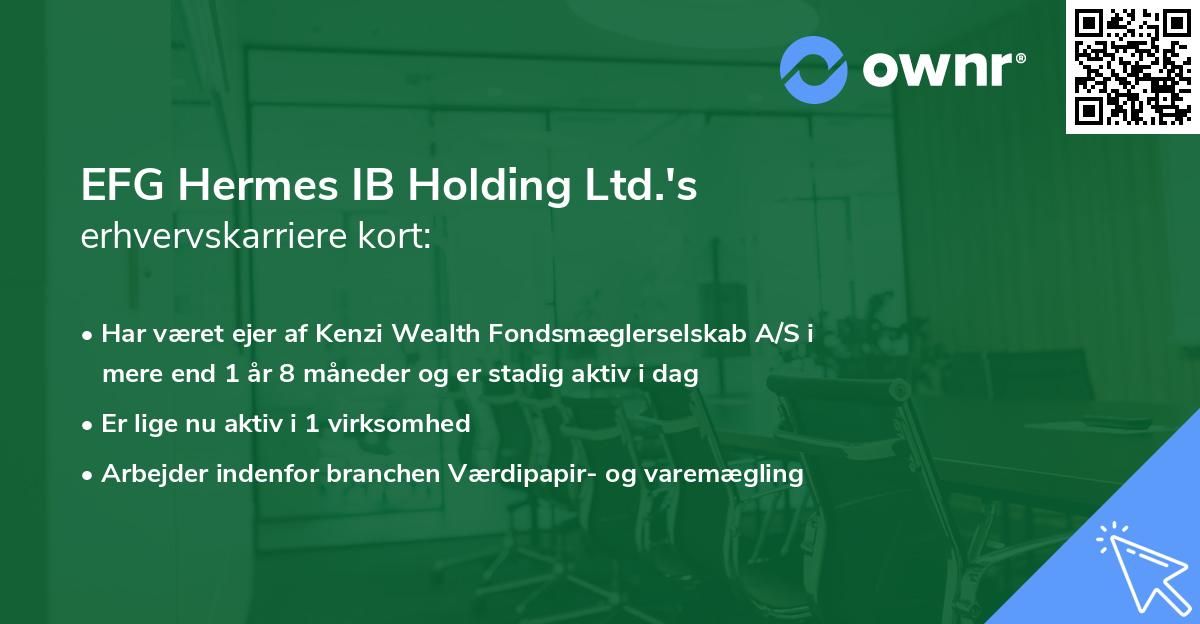 EFG Hermes IB Holding Ltd.'s erhvervskarriere kort