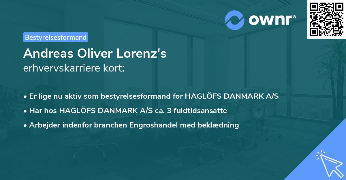 Andreas Oliver Lorenz's erhvervskarriere kort
