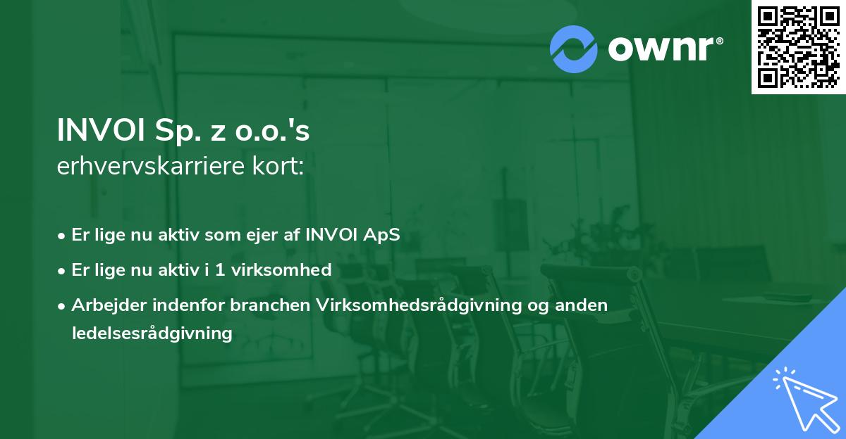 INVOI Sp. z o.o.'s erhvervskarriere kort