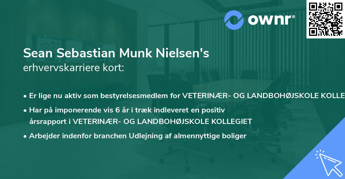 Sean Sebastian Munk Nielsen's erhvervskarriere kort