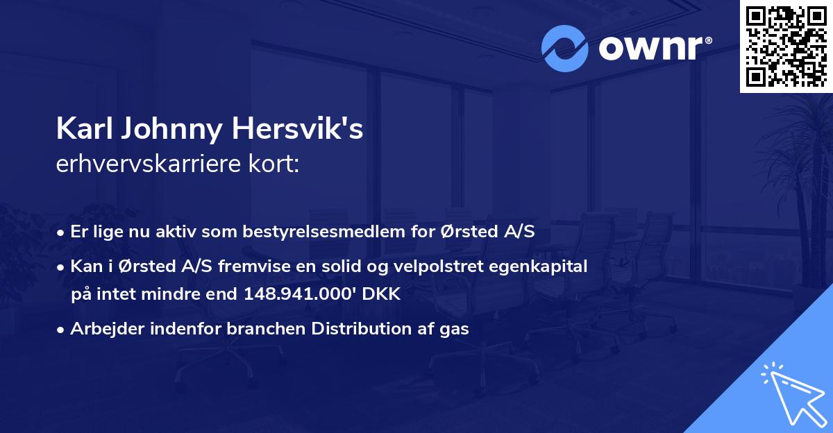 Karl Johnny Hersvik's erhvervskarriere kort
