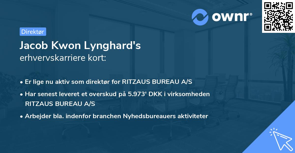 Jacob Kwon Lynghard's erhvervskarriere kort