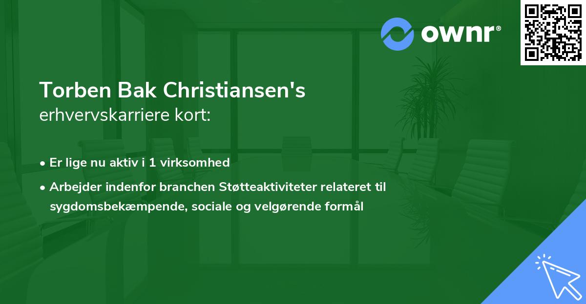 Torben Bak Christiansen's erhvervskarriere kort