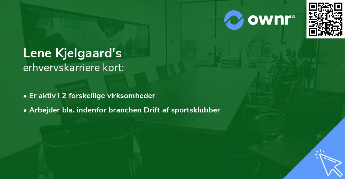 Lene Kjelgaard's erhvervskarriere kort