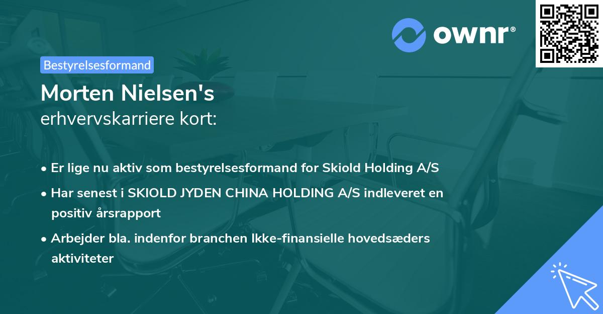 Morten Nielsen's erhvervskarriere kort
