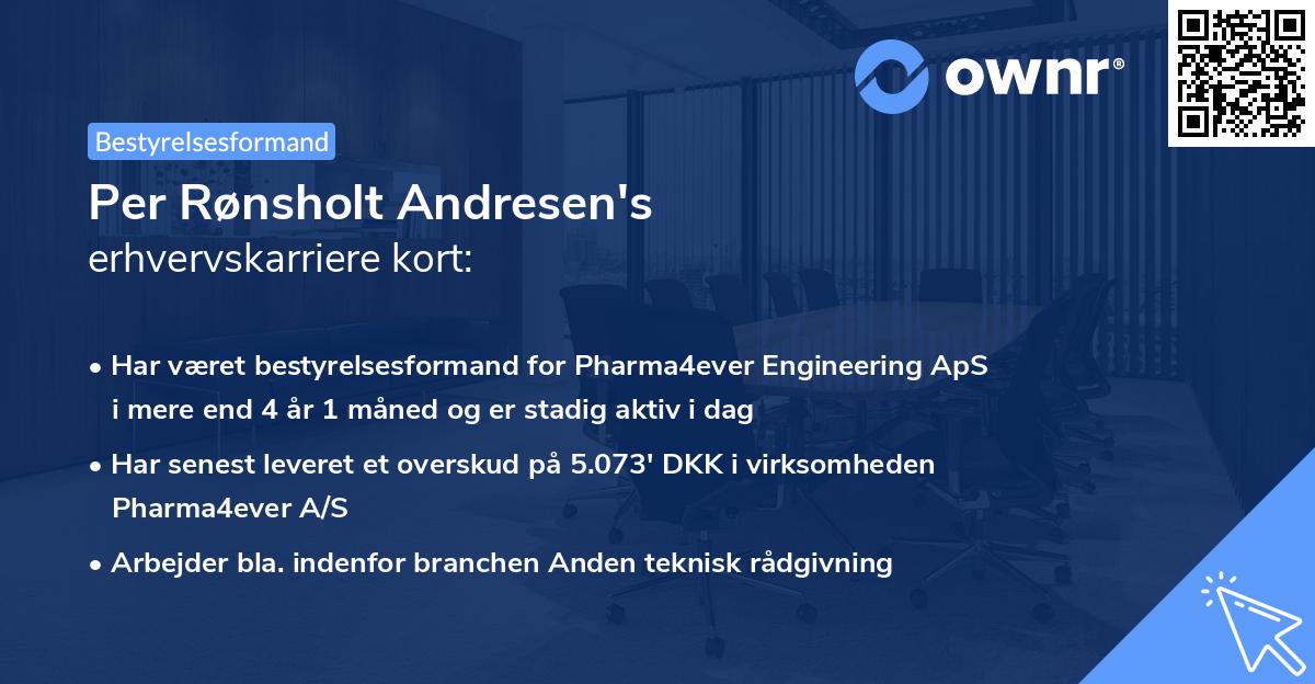 Per Rønsholt Andresen's erhvervskarriere kort