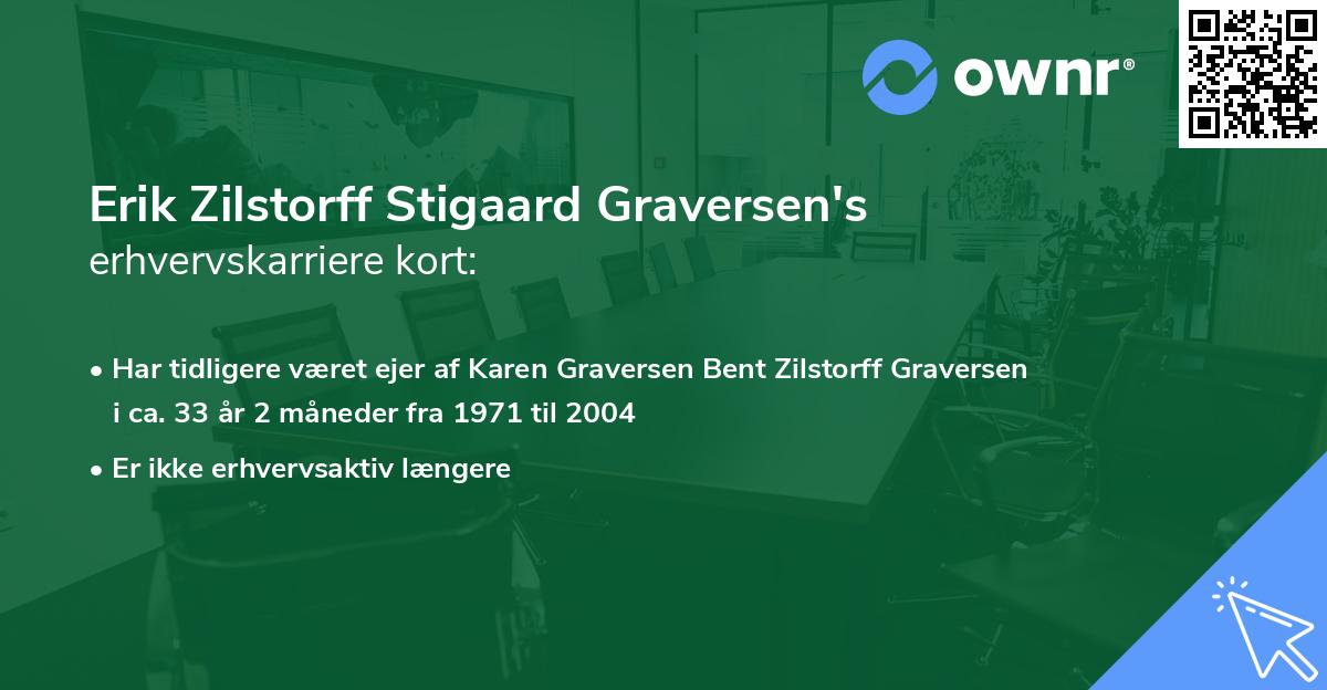 Erik Zilstorff Stigaard Graversen's erhvervskarriere kort