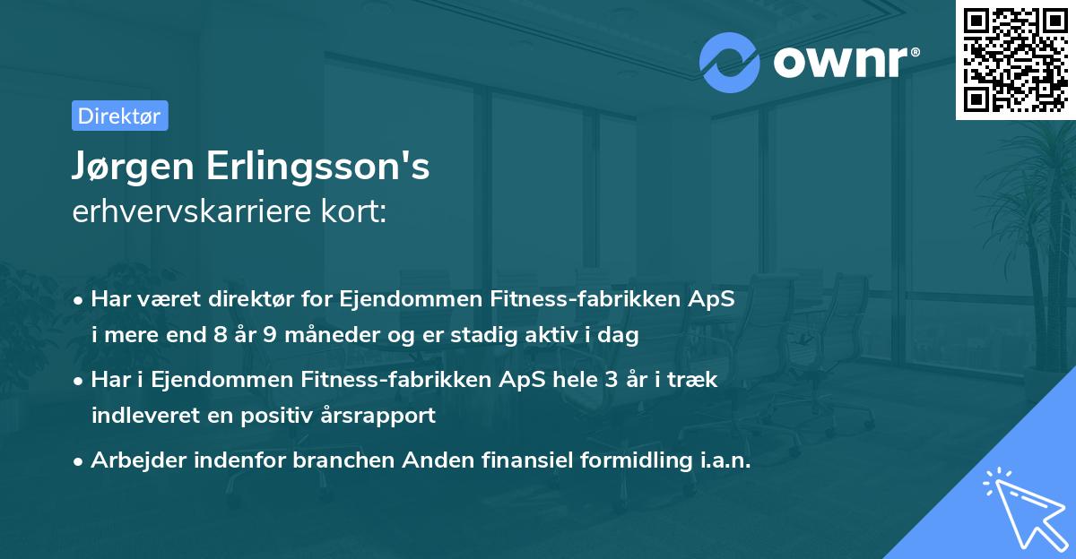 Jørgen Erlingsson's erhvervskarriere kort