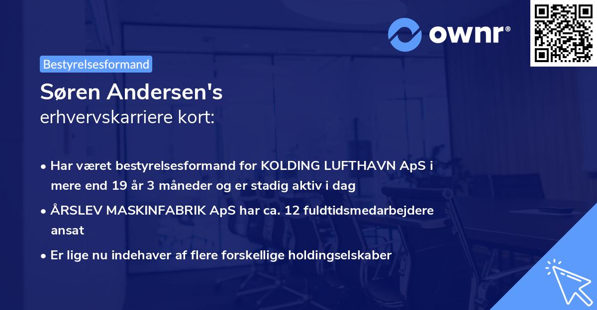 Søren Andersen's erhvervskarriere kort