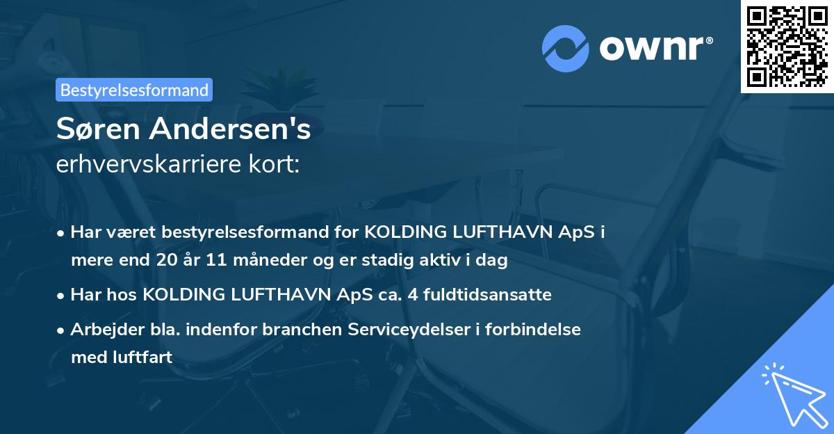 Søren Andersen's erhvervskarriere kort