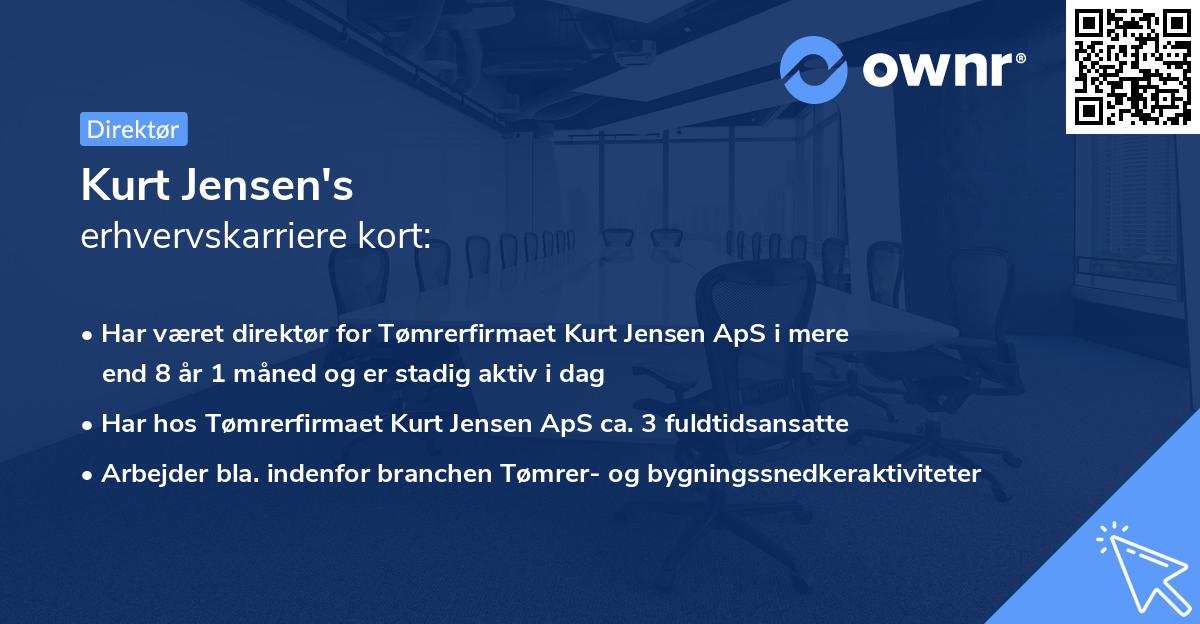 Kurt Jensen's erhvervskarriere kort