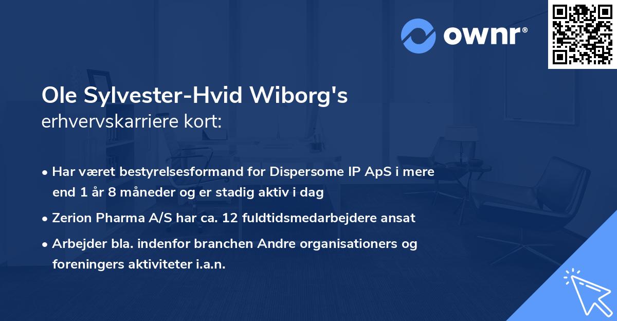 Ole Sylvester-Hvid Wiborg's erhvervskarriere kort