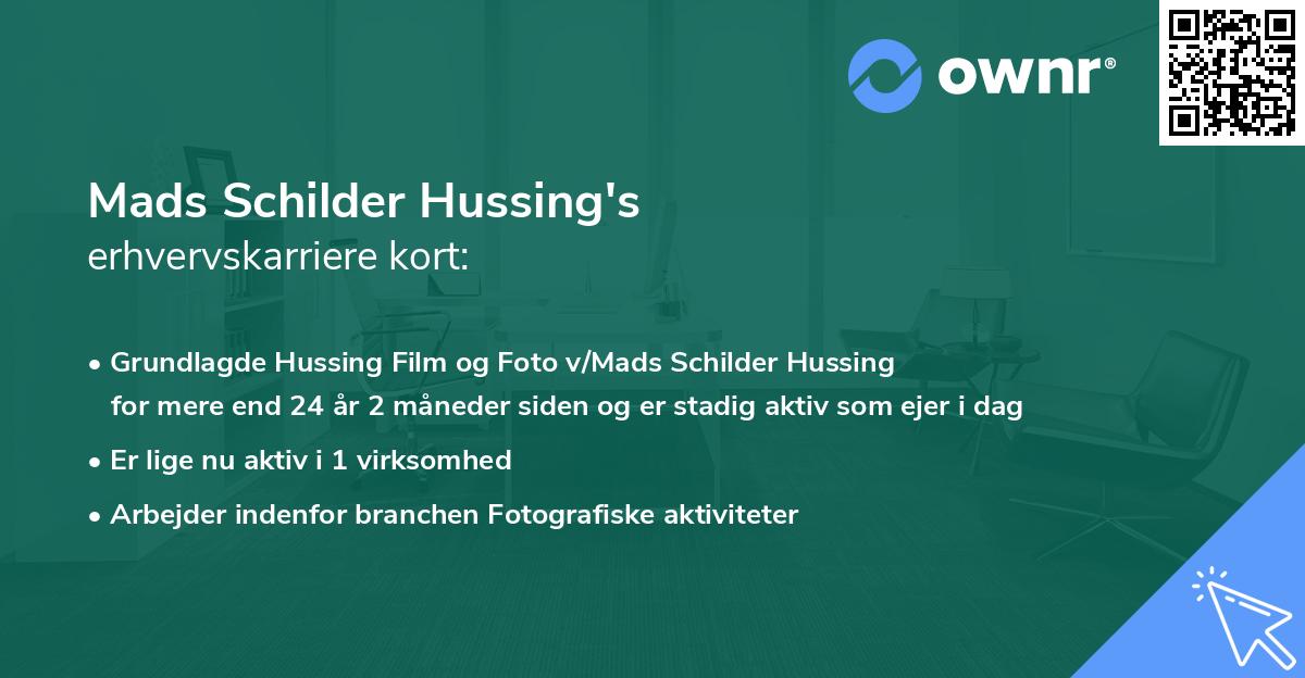 Mads Schilder Hussing's erhvervskarriere kort