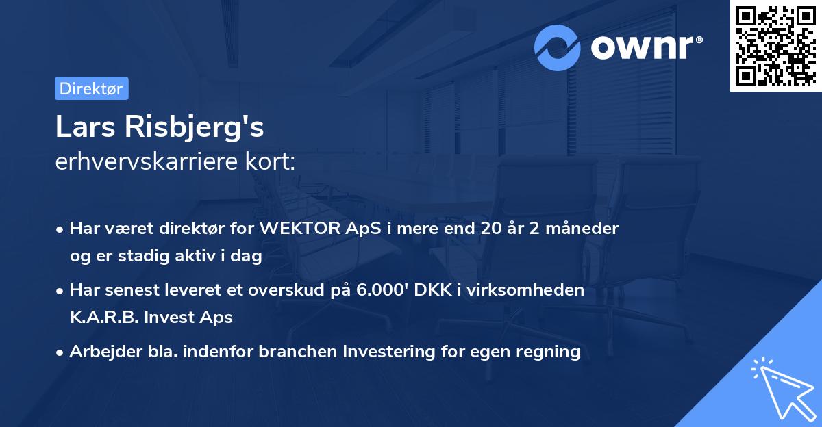 Lars Risbjerg's erhvervskarriere kort
