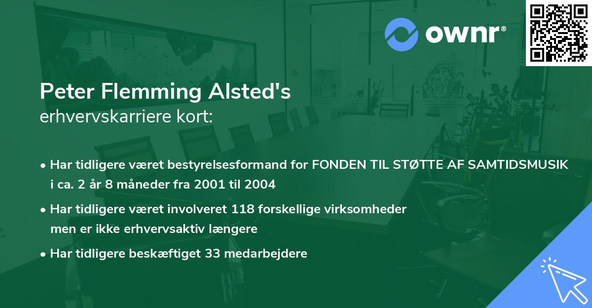 Peter Flemming Alsted's erhvervskarriere kort