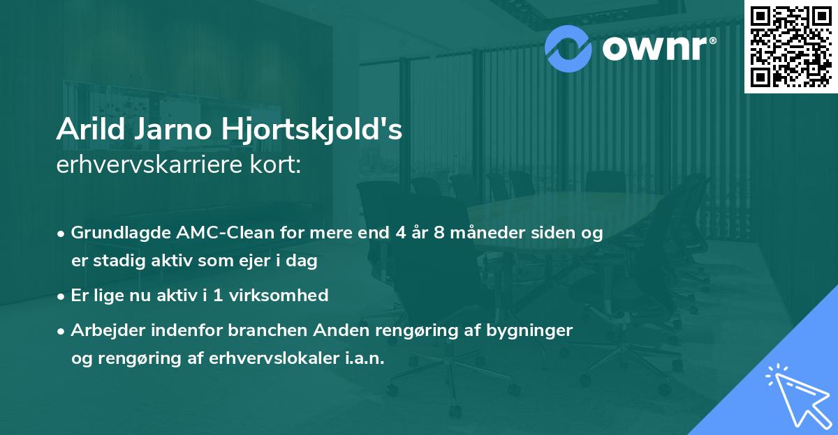 Arild Jarno Hjortskjold's erhvervskarriere kort